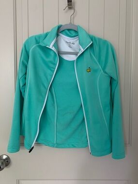Masters Magnolia Lane Women’s Seafoam/Mint Green Full Zip Jacket Sz Small